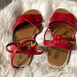 Red Strappy Sandals